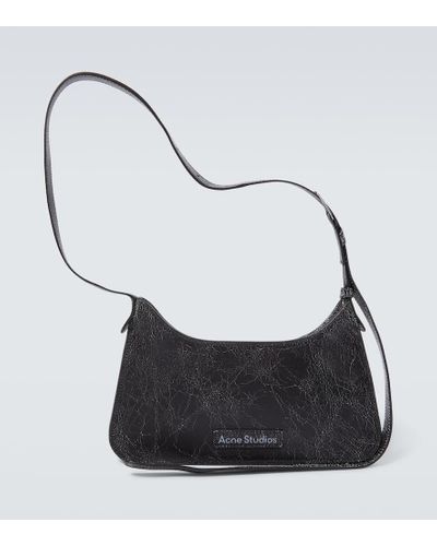 Acne Studios Platt Mini Leather Shoulder Bag - Gray