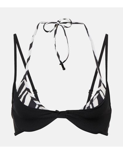 SAME Double Layer Bikini Top - Black