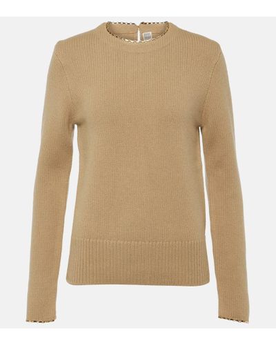 Totême Pullover in lana e cashmere - Neutro