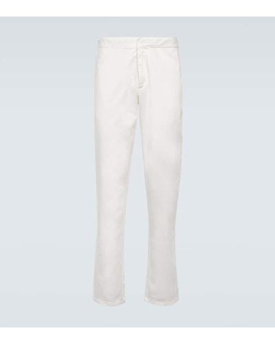 Orlebar Brown Fallon Cotton-blend Straight Pants - White