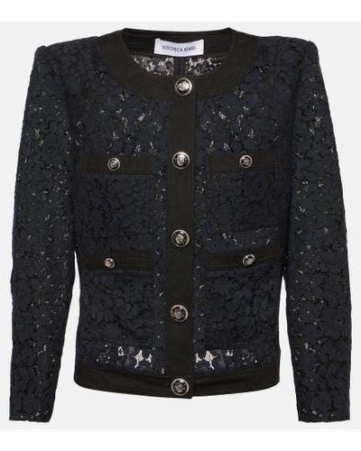 Veronica Beard Ferazia Lace Jacket - Black