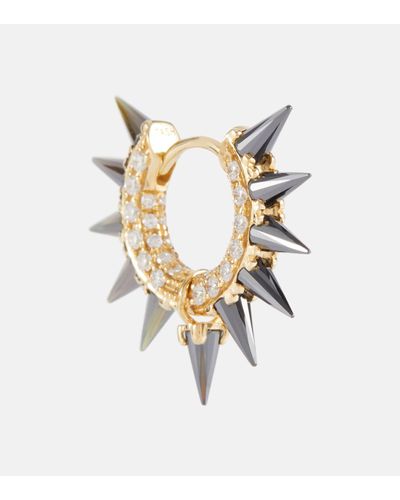 Maria Tash Mohawk 18kt Gold Single Earring With Diamonds - Metallic