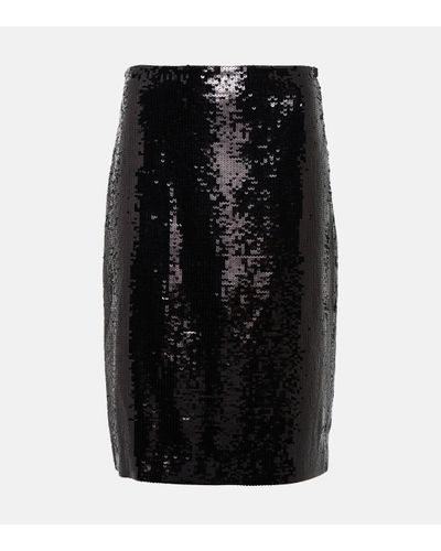 Nili Lotan Bonne Sequin Miniskirt - Black