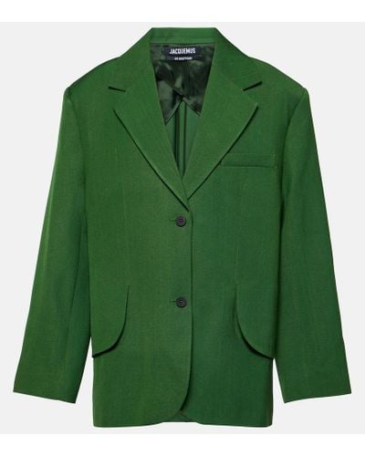 Jacquemus La Veste Titolo Oversized Blazer - Green