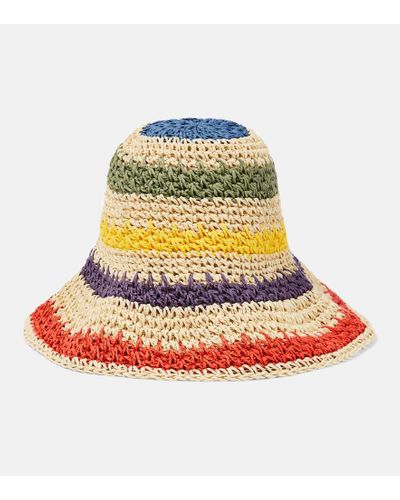 Ruslan Baginskiy Paper Straw Bucket Hat - Multicolor