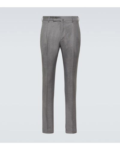 Incotex Virgin Wool Slim Pants - Gray