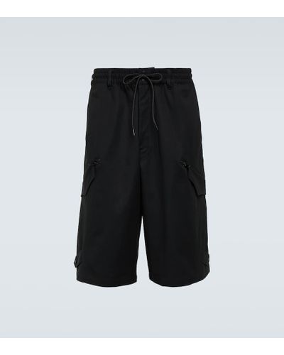 Y-3 Shorts de algodon - Negro