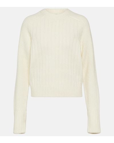 Co. Ribbed-knit Wool And Cashmere Sweater - White