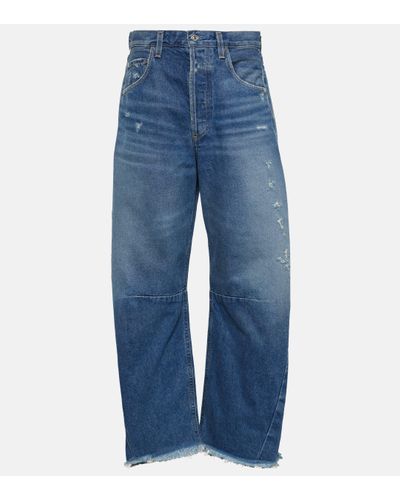 Citizens of Humanity Horseshoe High-rise Barrel-leg Jeans - Blue