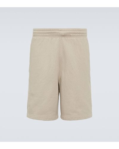 Burberry Cotton Jersey Shorts - Natural