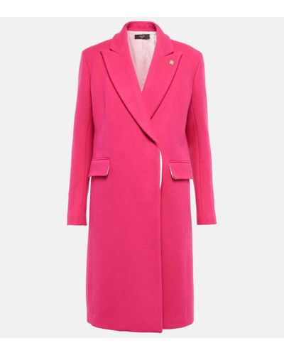 Amiri Mantel aus einem Wollgemisch - Pink