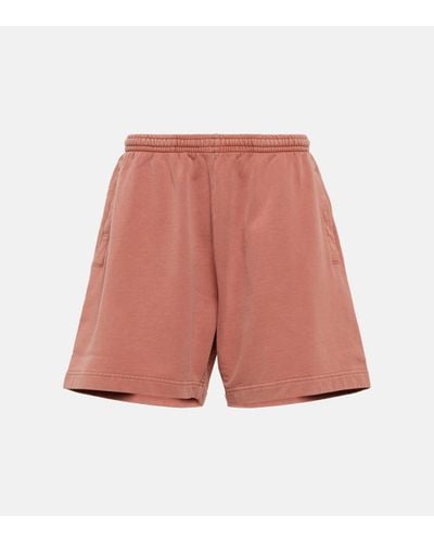 Acne Studios Rego Cotton Fleece Shorts - Pink