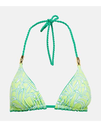Heidi Klein Ithaafushi Gardens Reversible Bikini Top - Green