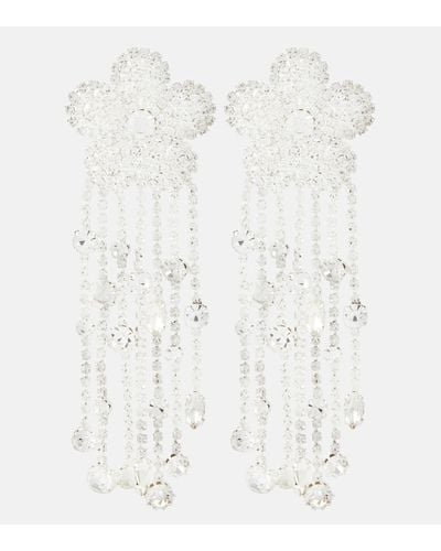 Magda Butrym Floral Crystal-embellished Earrings - White