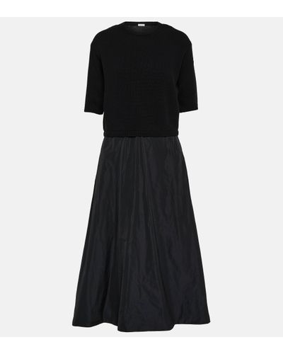 Moncler Wool Midi Dress - Black