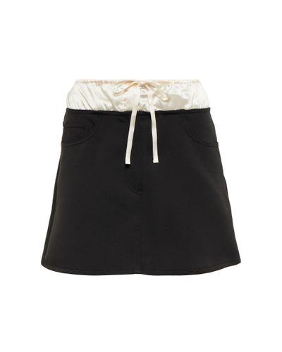 Acne Studios Ichia Satin-trimmed Miniskirt - Black