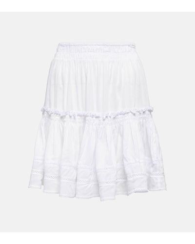 Poupette Anais Embroidered Miniskirt - White