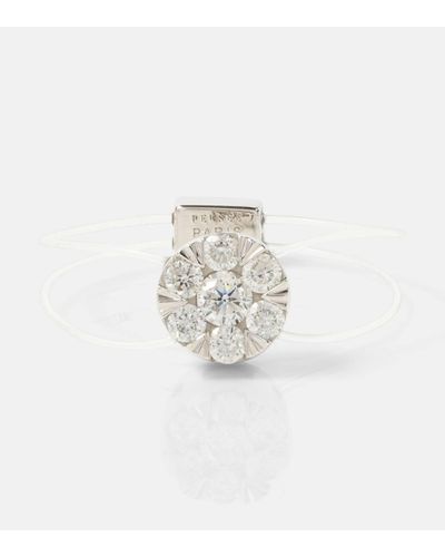 PERSÉE Floating 18kt White Gold Ring With Diamond