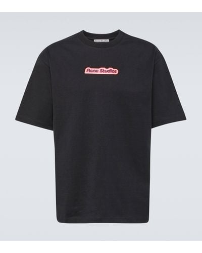 Acne Studios T-shirt en coton a logo - Noir