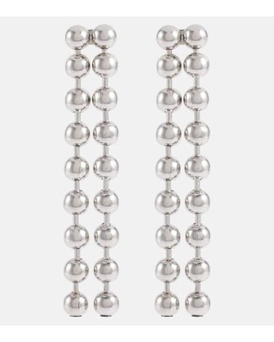 Balenciaga Sphere-embellished Drop Earrings - White