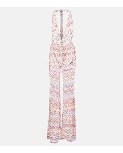 Missoni Jumpsuit in lame a zig-zag - Rosa