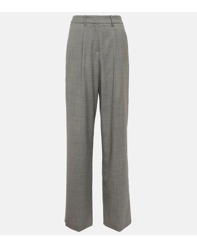 Magda Butrym Wool Wide-leg Trousers - Grey
