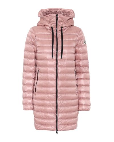 Moncler 'rubis' Hooded Puffer Coat - Pink