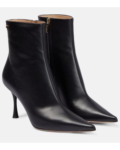 Gianvito Rossi Dunn Leather Ankle Boots - Black