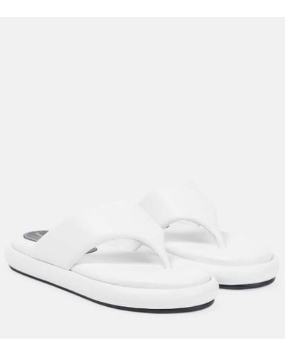 Proenza Schouler Pipe Leather Thong Sandals - White