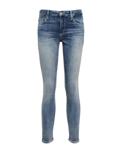 AG Jeans Jean Farrah Skinny Ankle a taille mi-haute - Bleu