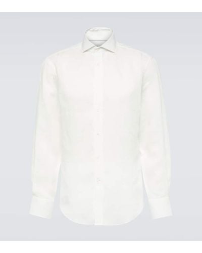 Brunello Cucinelli Hemd aus Leinen - Weiß