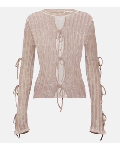 Acne Studios Ribbed-knit Cotton-blend Jumper - Pink