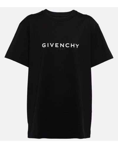 Givenchy Camiseta de algodon con logo - Negro