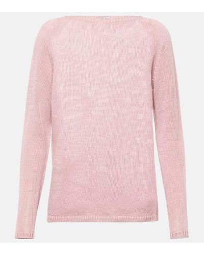 Max Mara Giolino Linen Sweater - Pink