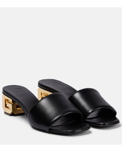 Givenchy Mules G Cube en cuir - Noir