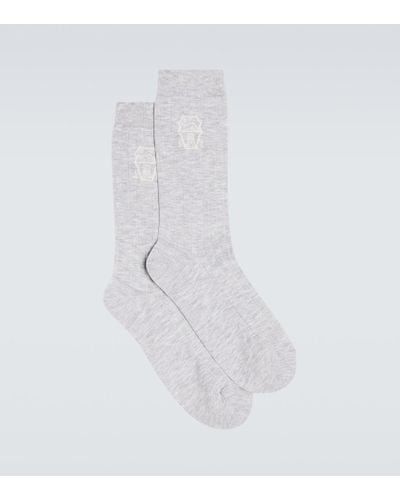 Brunello Cucinelli Socken aus Baumwolle - Weiß