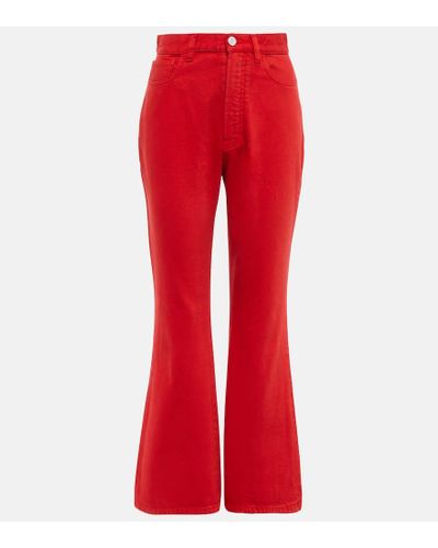 Alaïa Alaia High-rise Bootcut Jeans - Red