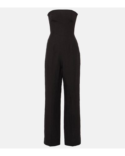 TOVE Ita Linen Jumpsuit - Black