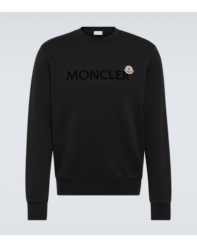 Moncler Sweat-shirt en coton - Noir