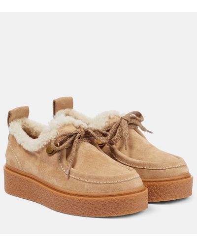 See By Chloé Capsule Shearling-lined Moccasins - Brown