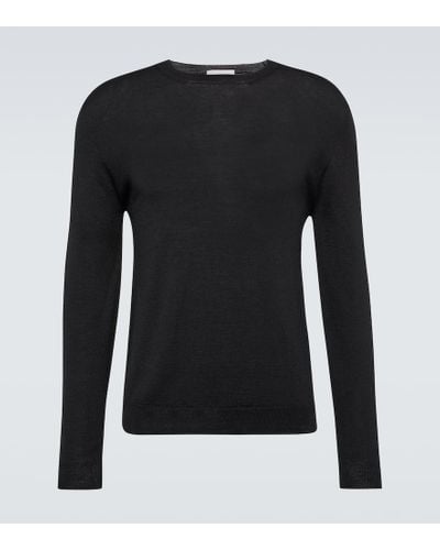 Lardini Wool, Silk, And Cashmere Sweater - Black