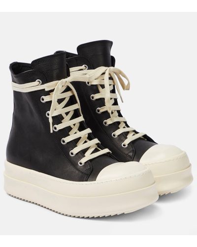 Rick Owens Baskets noires à plateforme