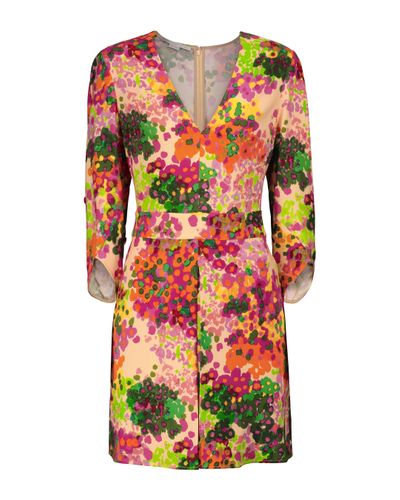 Stella McCartney Robe mini a fleurs - Multicolore