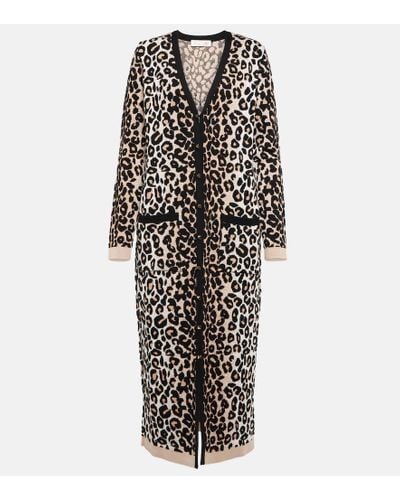 Valentino Leopard-print Cardigan - White