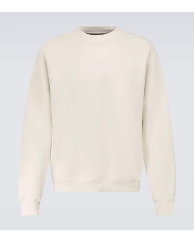 Les Tien Classic Cotton Raglan Sweatshirt - White