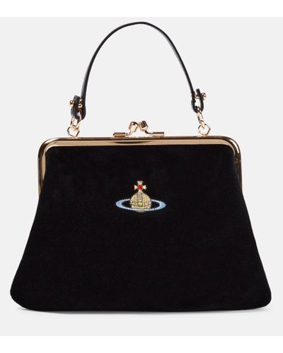 Vivienne Westwood Pochette Granny Small en velours - Noir