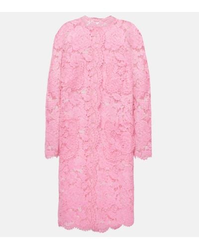 Dolce & Gabbana Midikleid aus Spitze - Pink