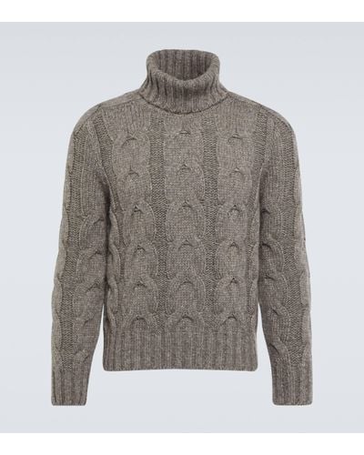 Tom Ford Pull en laine melangee - Gris