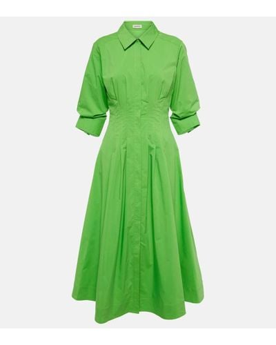 Jonathan Simkhai Signature Jazz Poplin Shirt Dress - Green