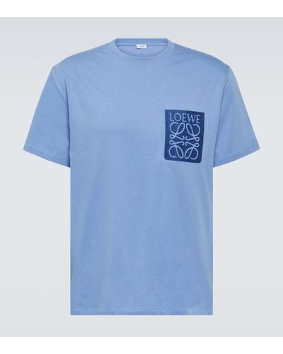 Loewe T-Shirt aus Baumwoll-Jersey - Blau